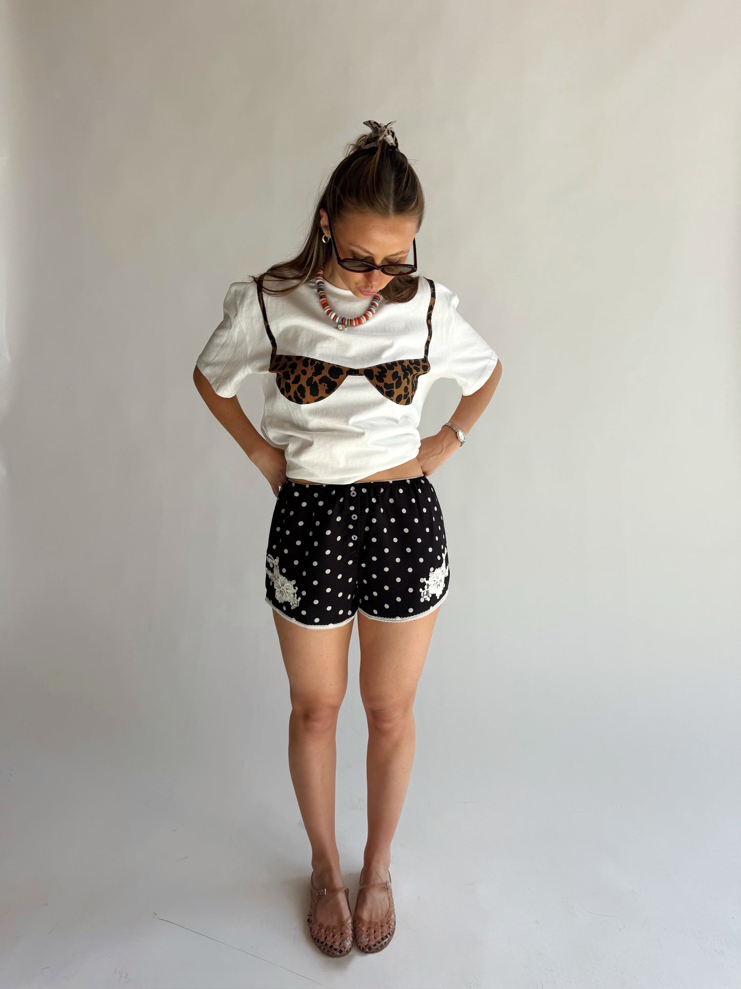 Polka Dot Lace Shorts