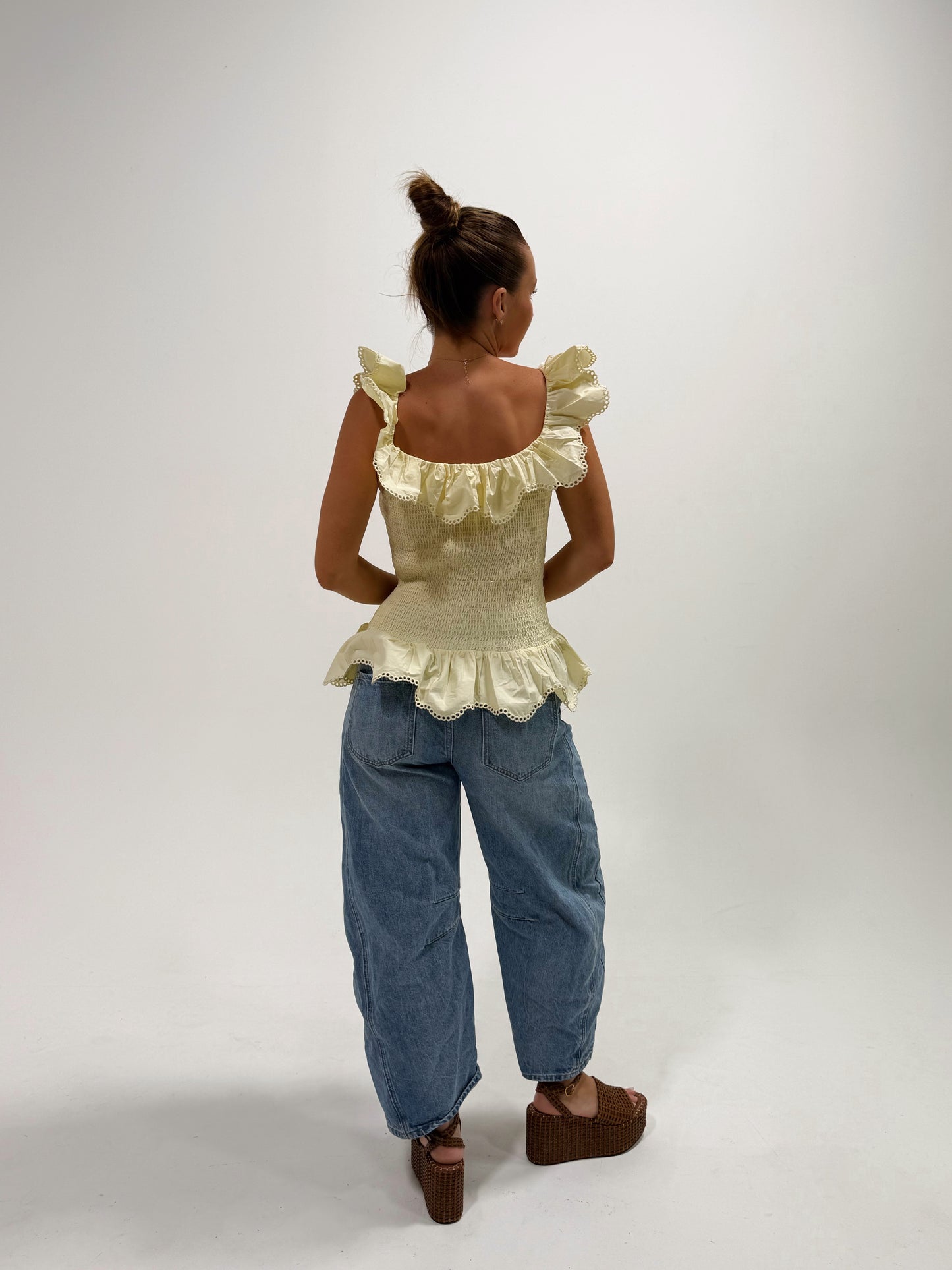 Sunshine Smocked Ruffle Top