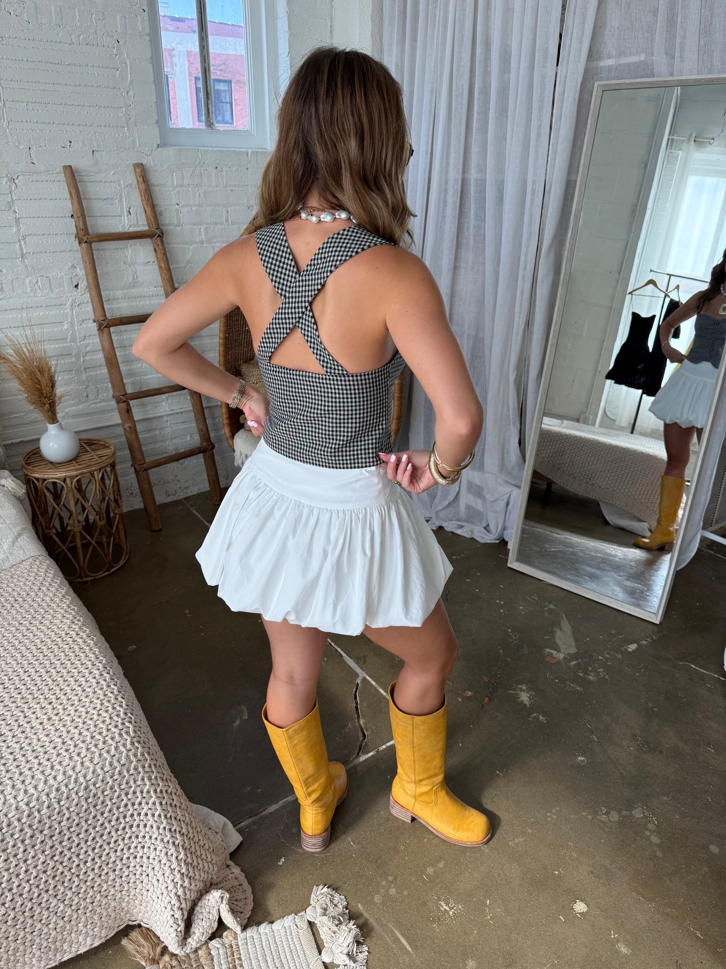 Nicole Checkered Top
