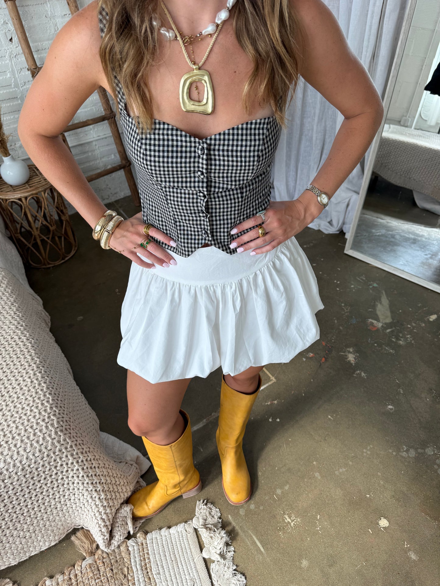 Nicole Checkered Top