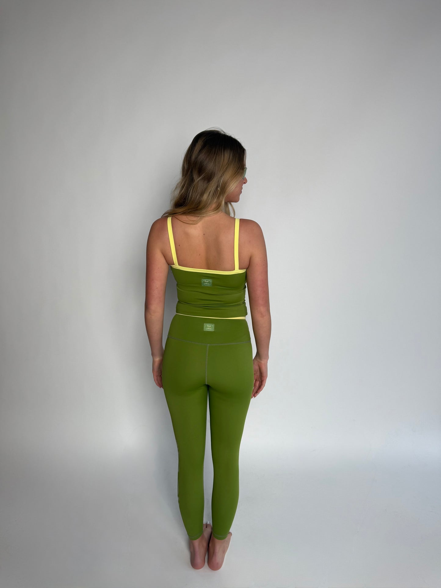 Sporty Double Layer Leggings (Green)