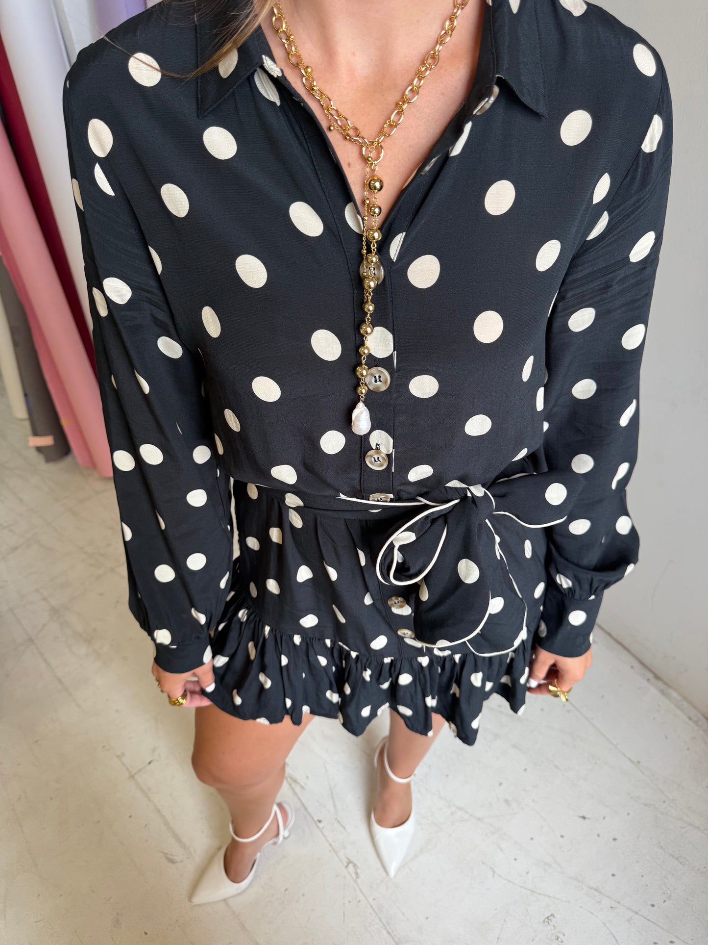 Priscilla Polka Dot Dress