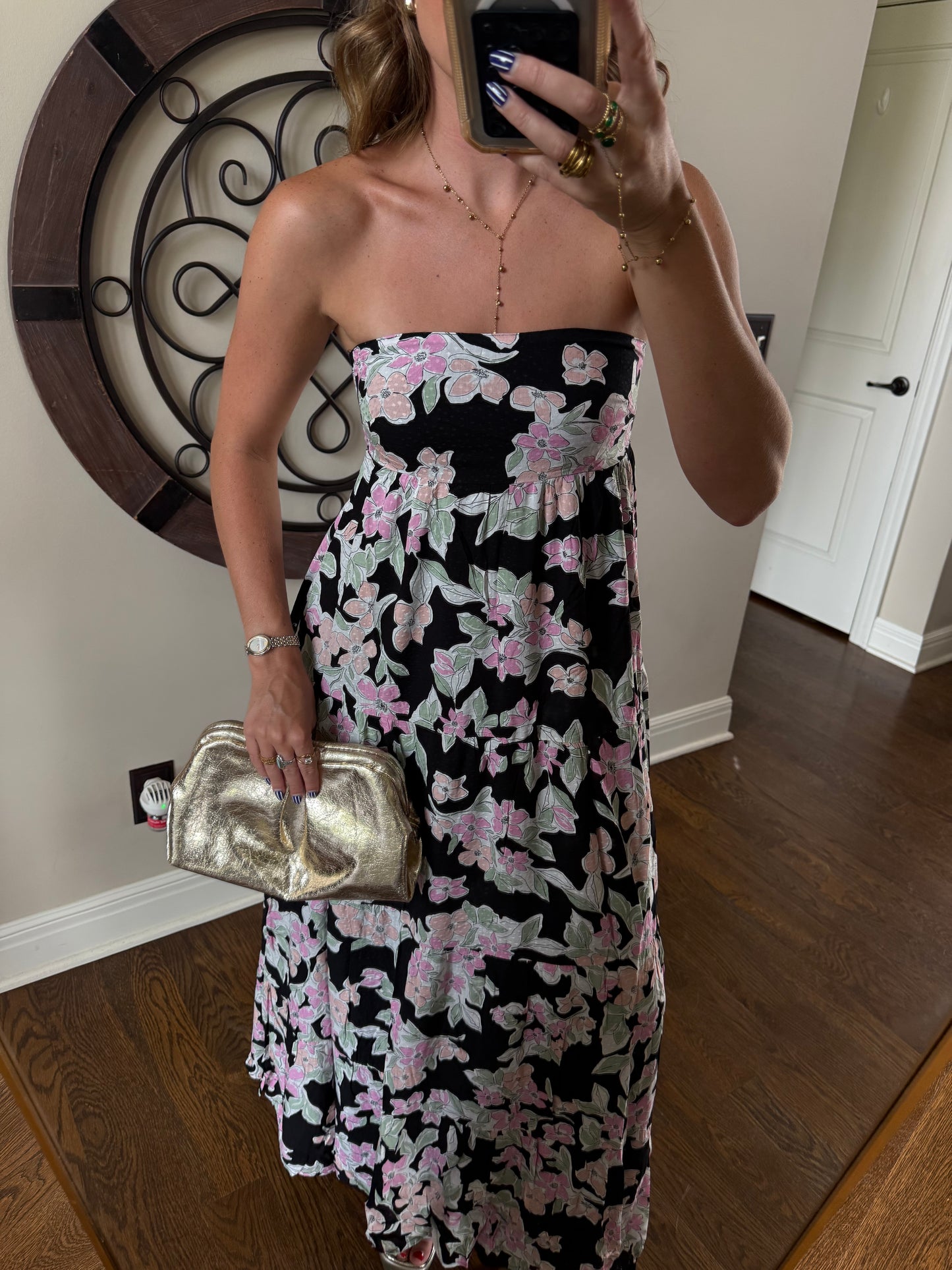 Floral Dot Print Maxi