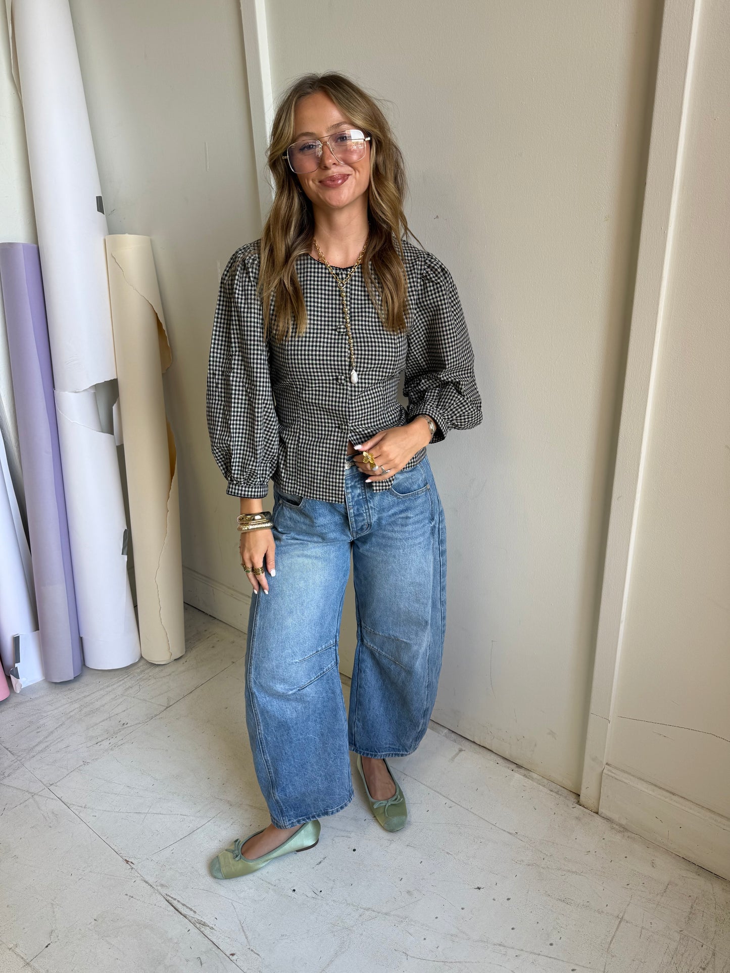 Maia Checkered Blouse