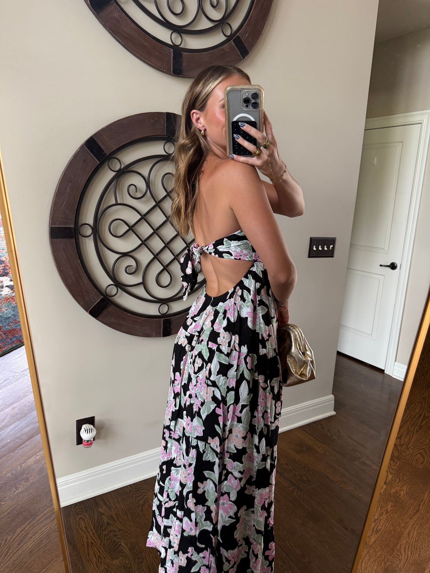 Floral Dot Print Maxi