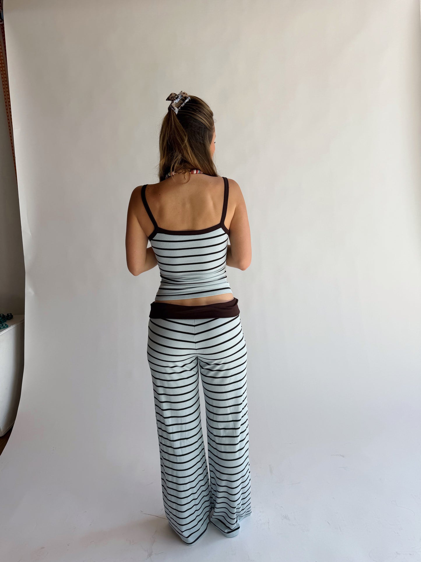 Blue Mocha Striped Set