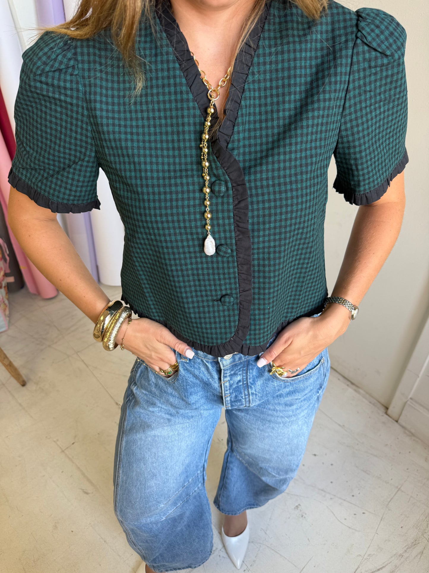 Tarra Checkered Top