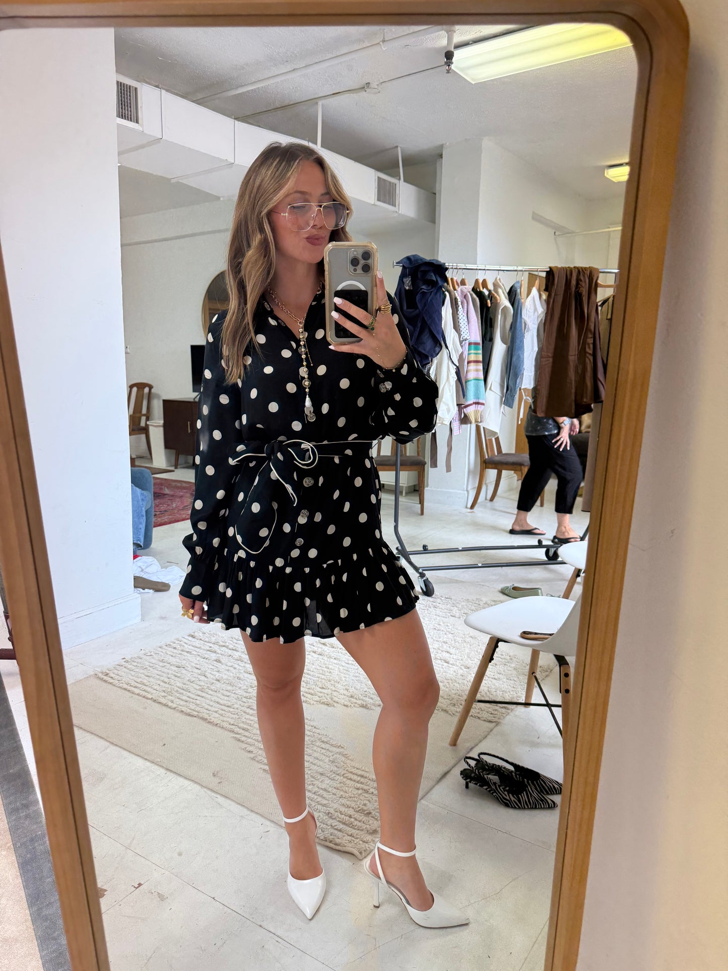 Priscilla Polka Dot Dress