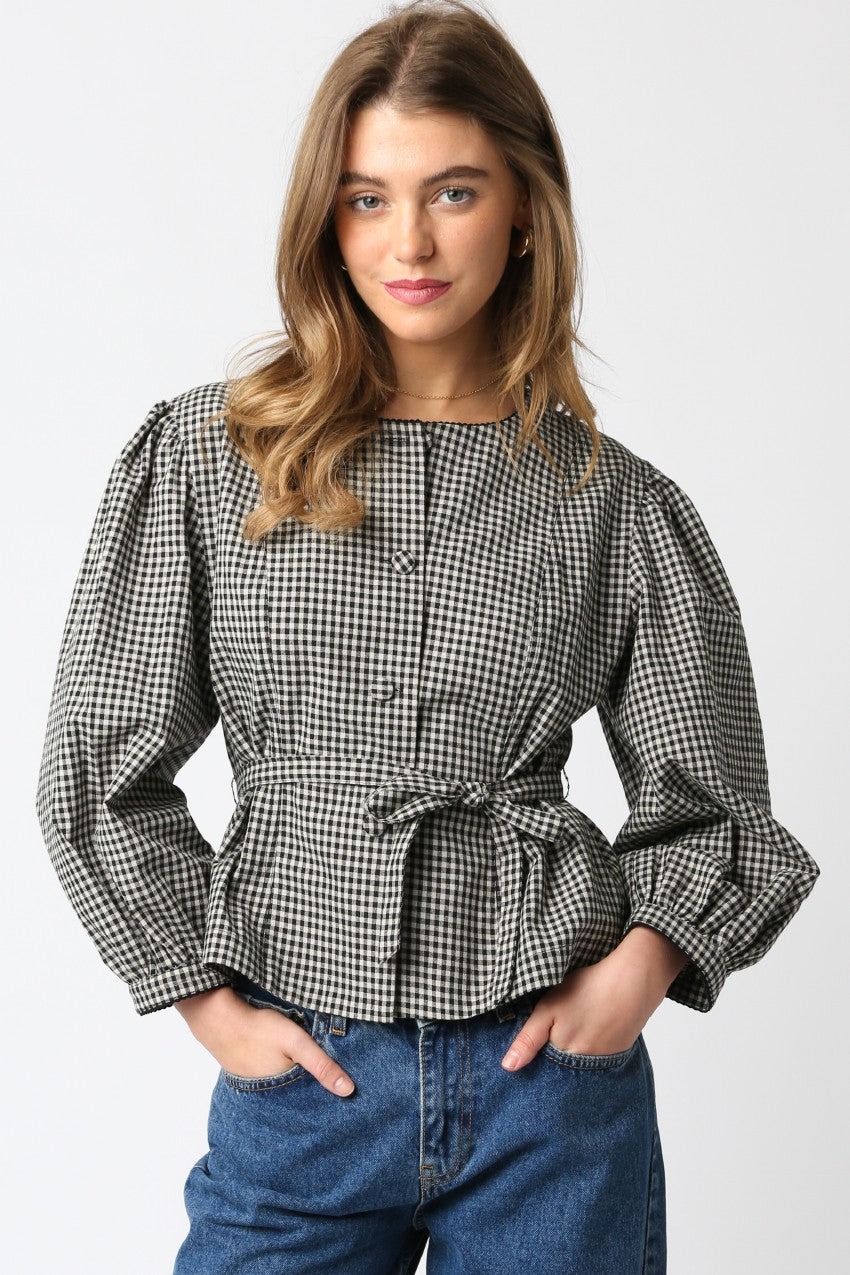 Maia Checkered Blouse