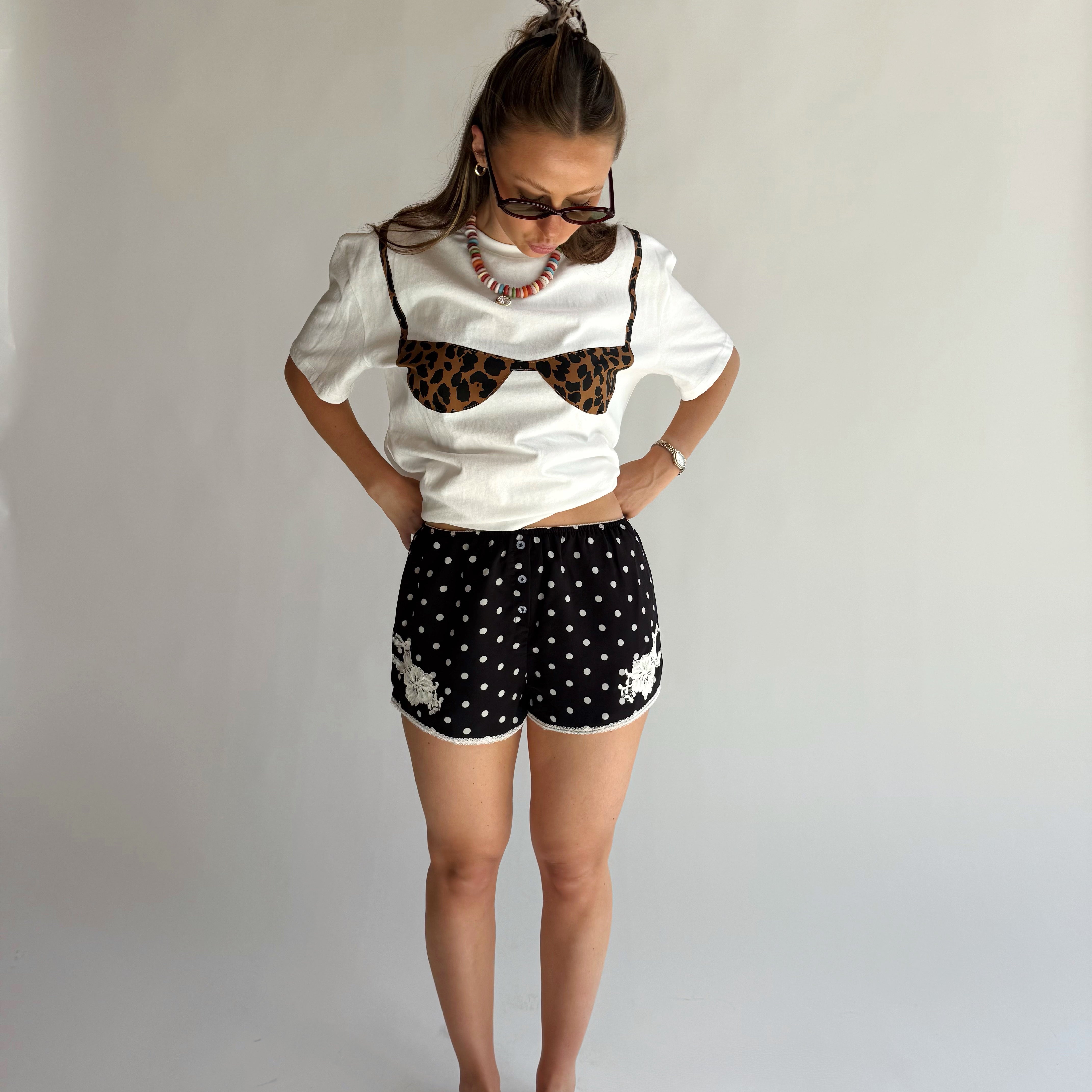Polka Dot Lace Shorts