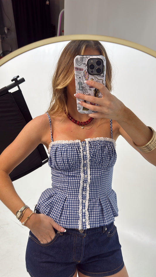 Selena Gingham Top