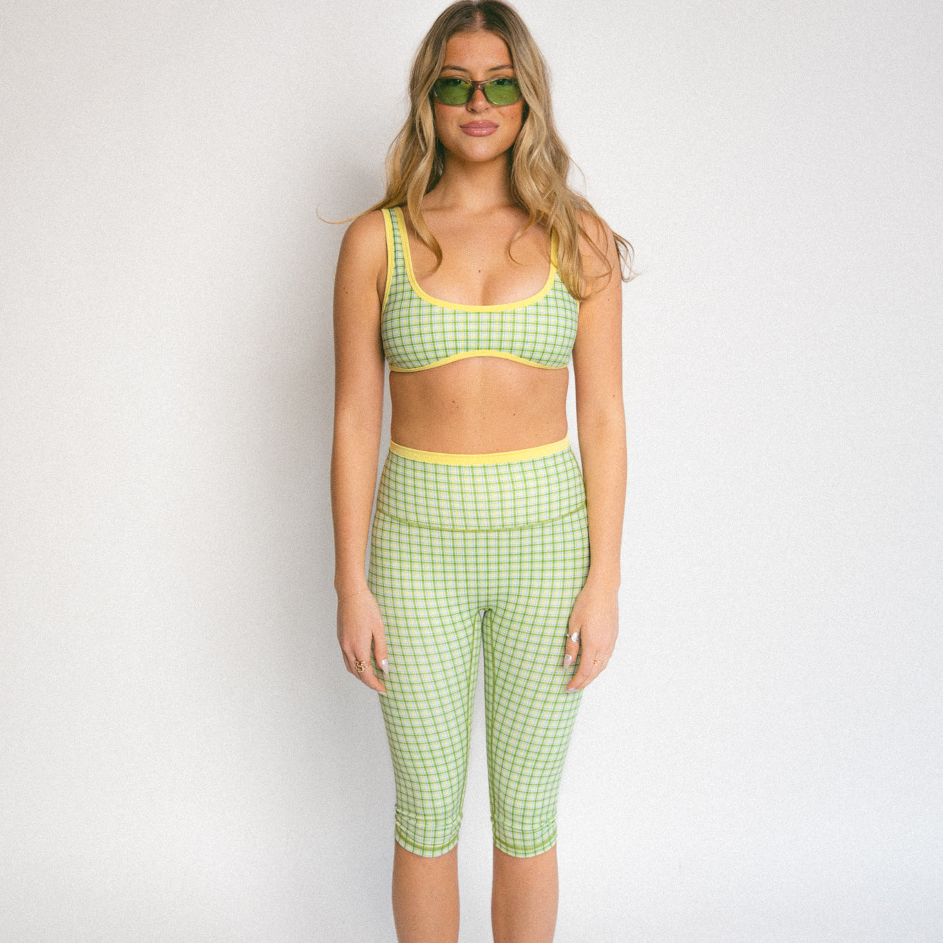 Sporty Lined Bra (PLAID)