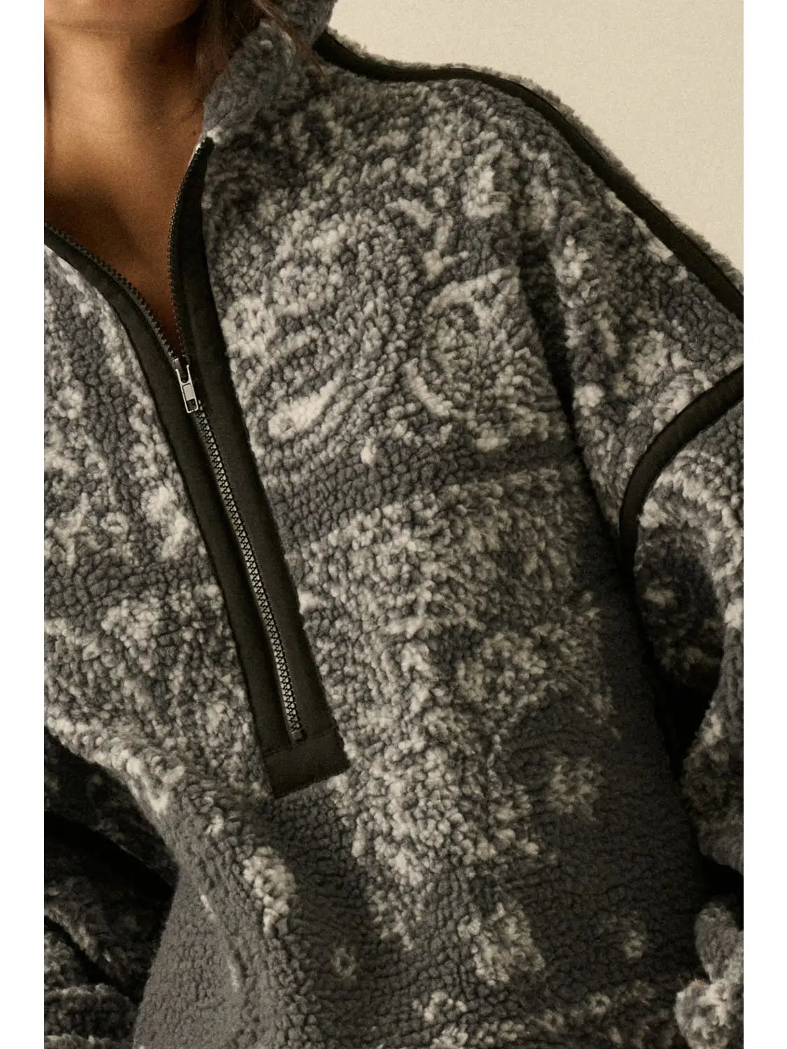 PREORDER Grey Bandana Sherpa Fleece