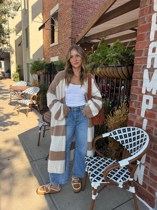 Chunky Knit Cardigan (Mocha)