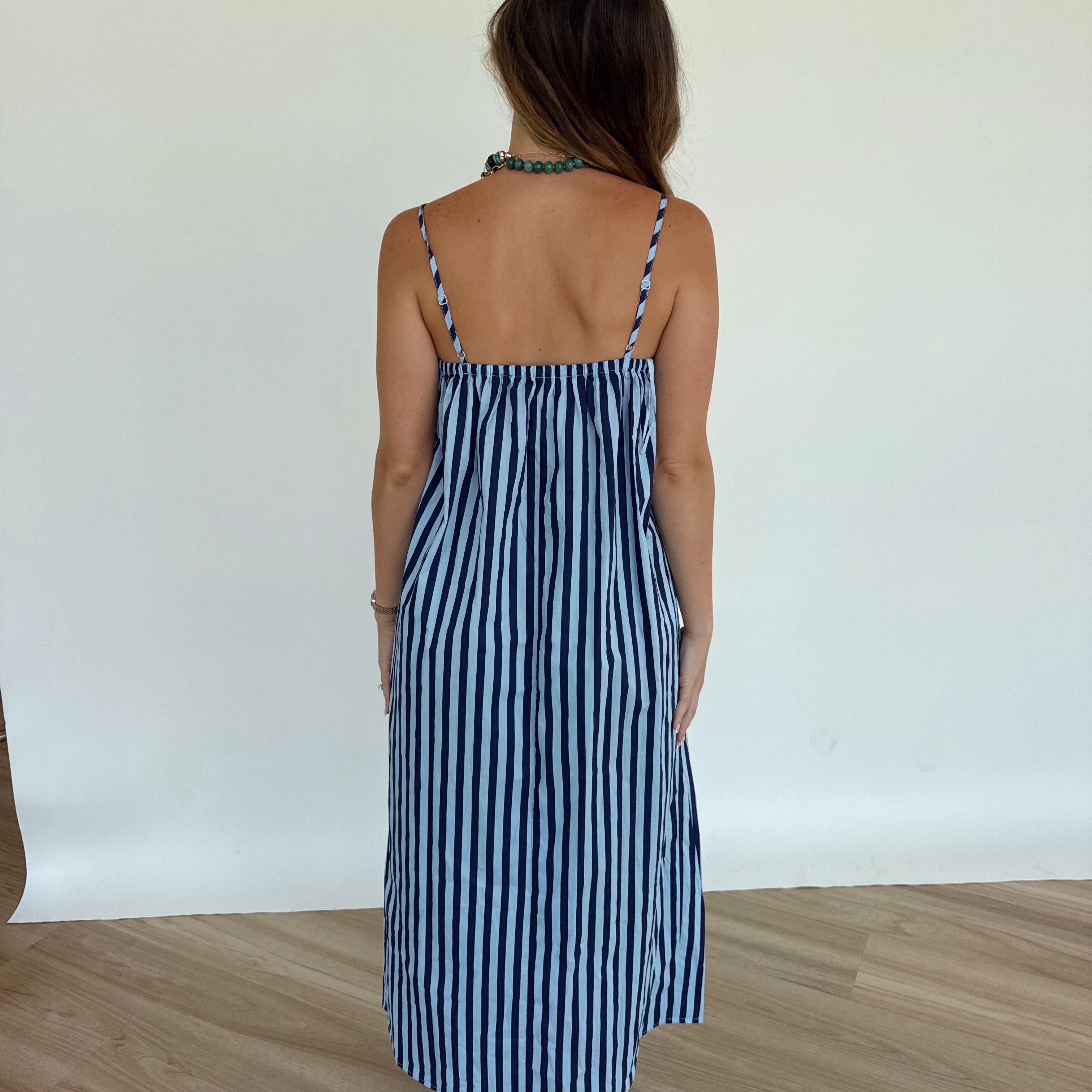 Sailor Striped Midi Dress