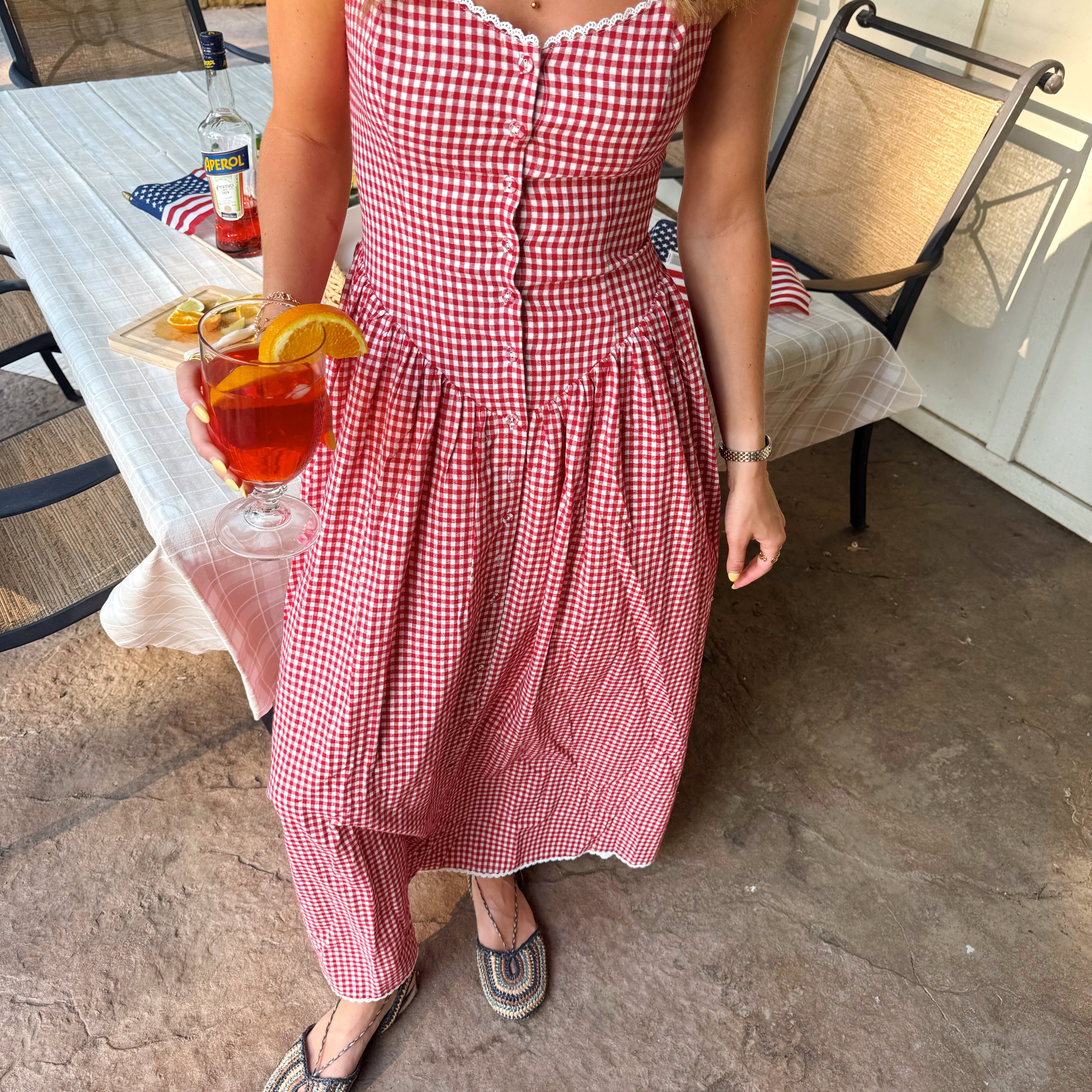 Gingham Maxi