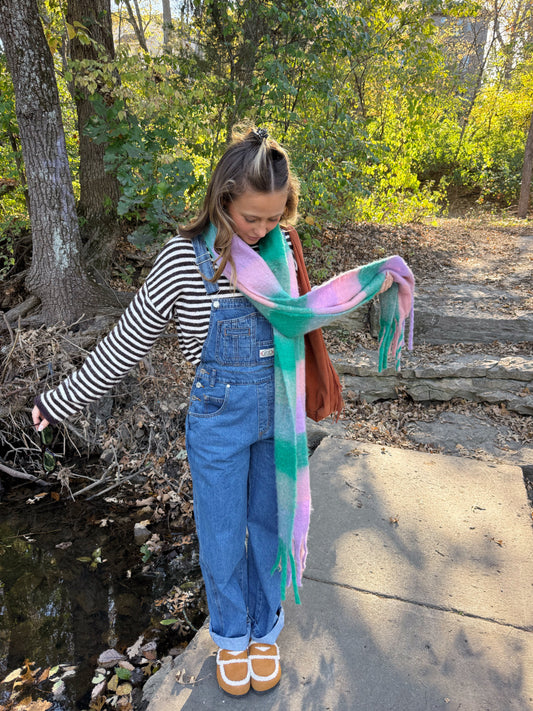 Sarah Retro Denim Overalls