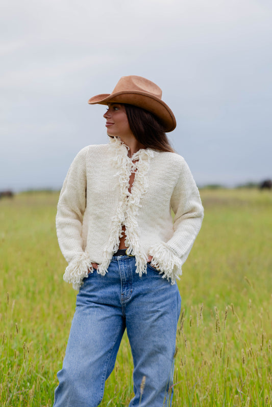 PREORDER Fringe Knit Cardigan