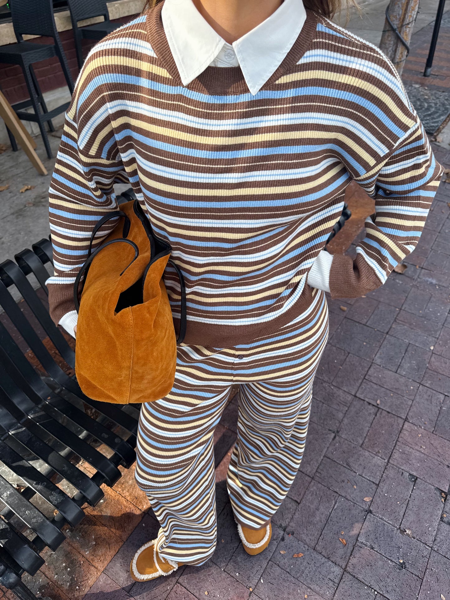 Bailey Striped Collared Sweater