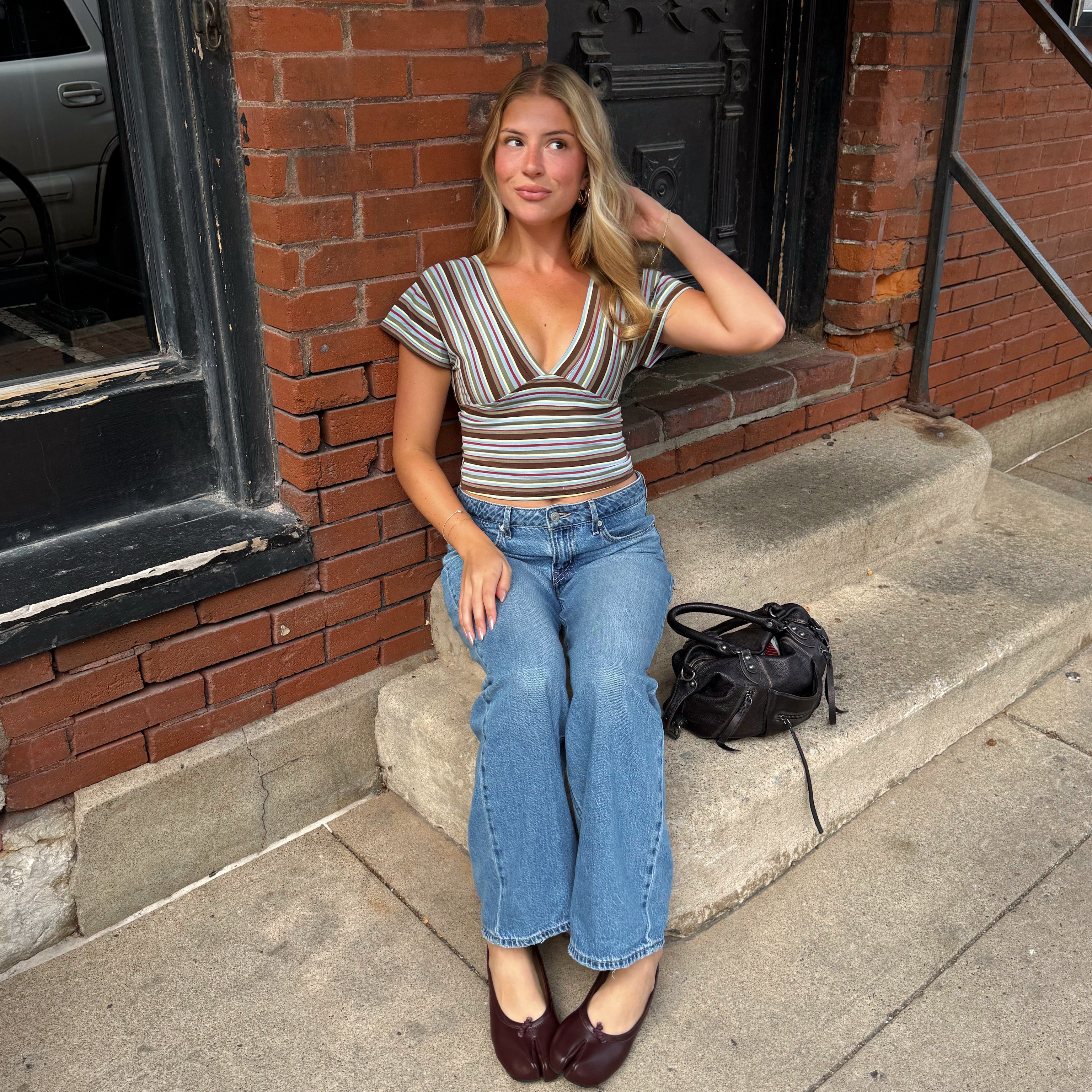 Emmie Striped Crop Top