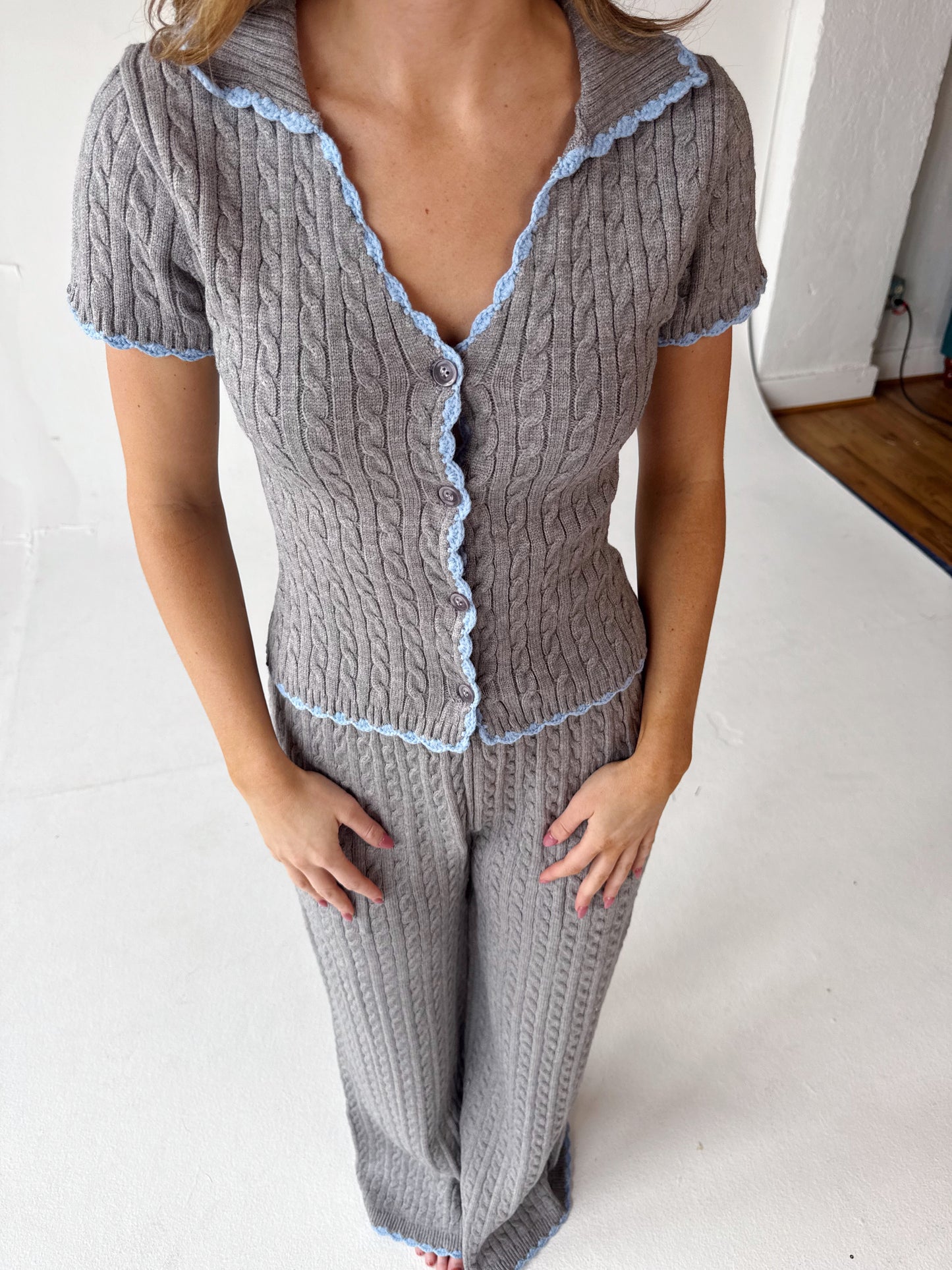 Gray Knit Set