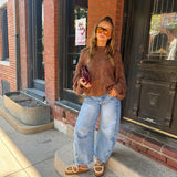 Brown Chunky Knit Sweater