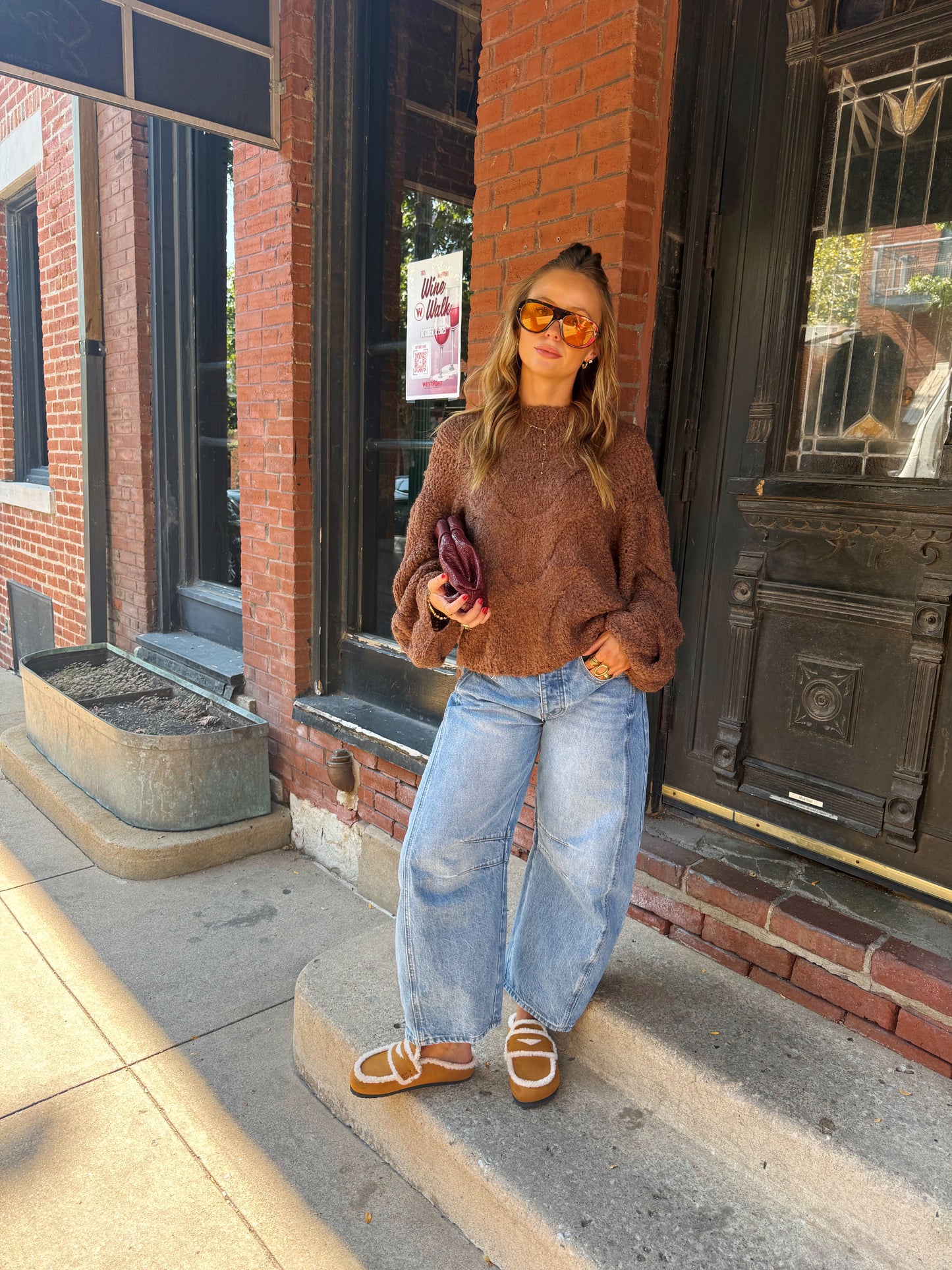 Brown Chunky Knit Sweater