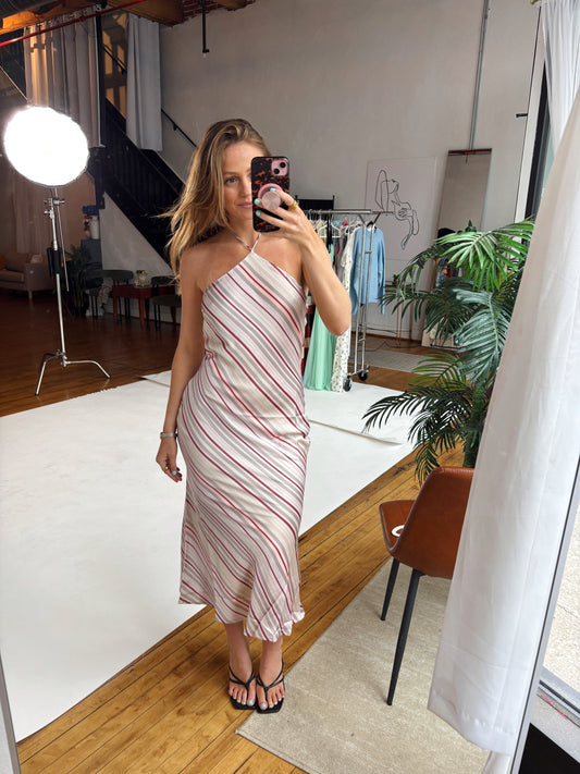 Halter Satin Dress