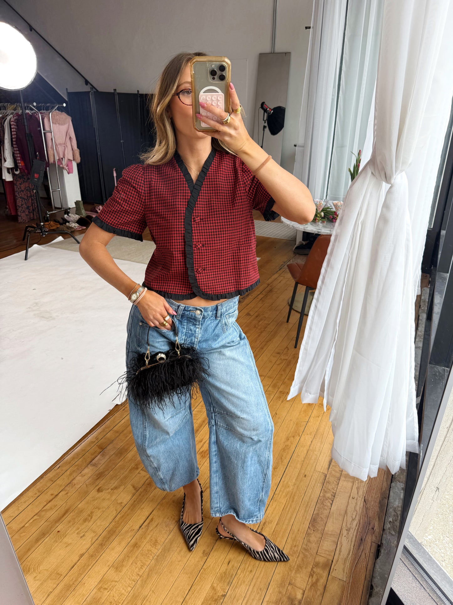 Scarlett Checkered Top