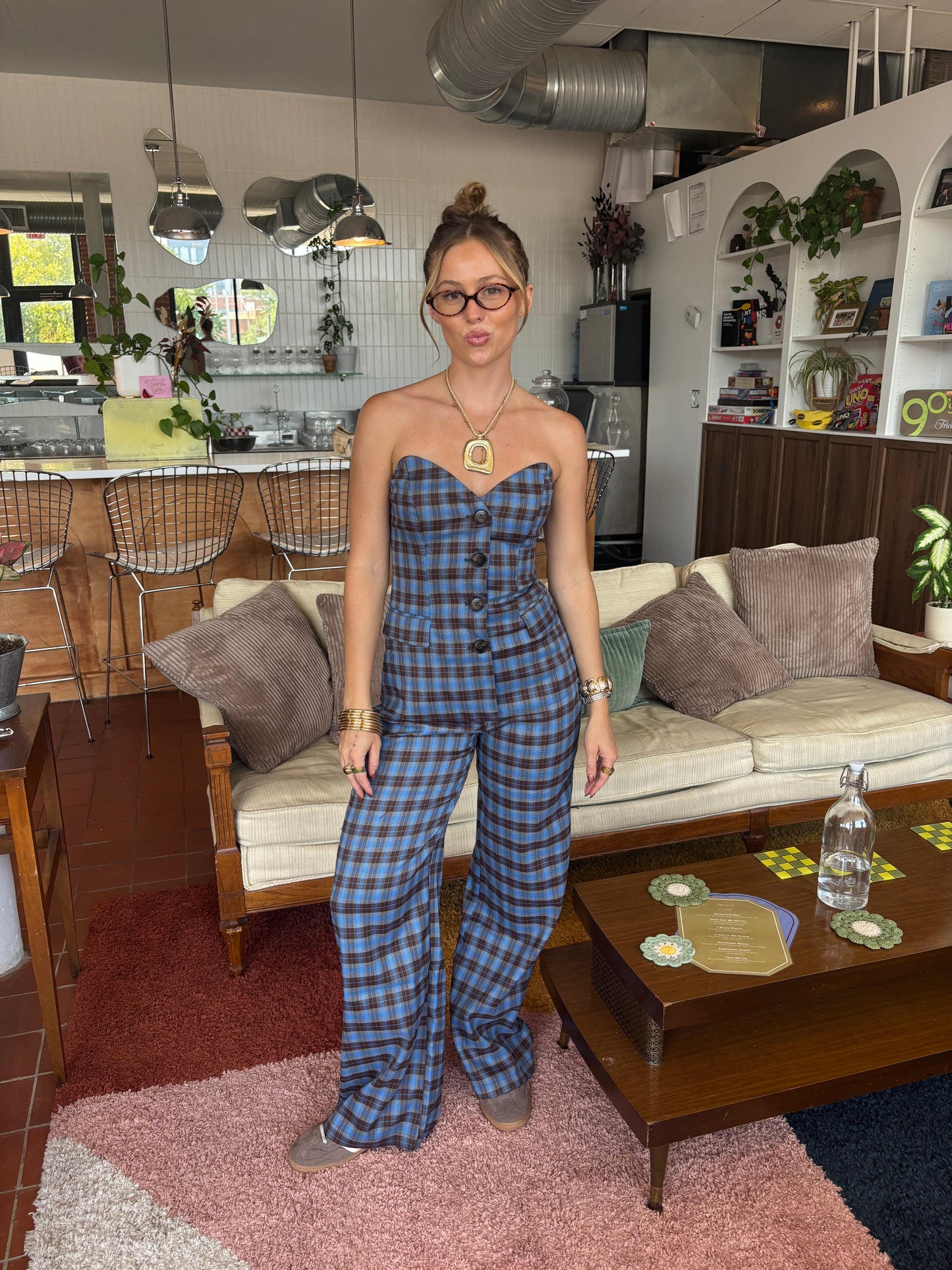 Monica Gingham Pants
