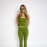 Sporty Double Layer Leggings (Green)