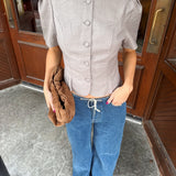 Cora Puff Sleeve Button Front Blouse