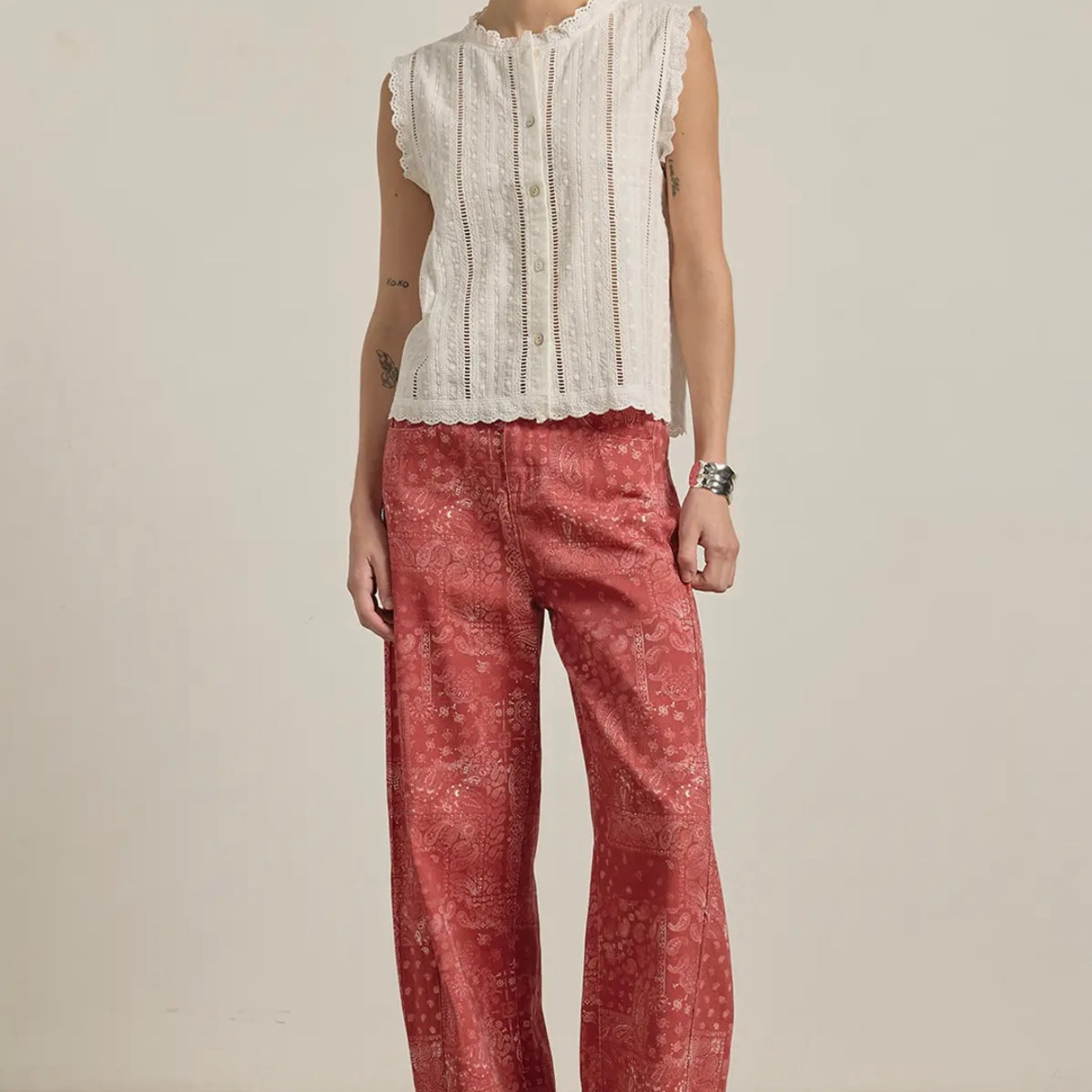 Bandana Wide Leg Pants