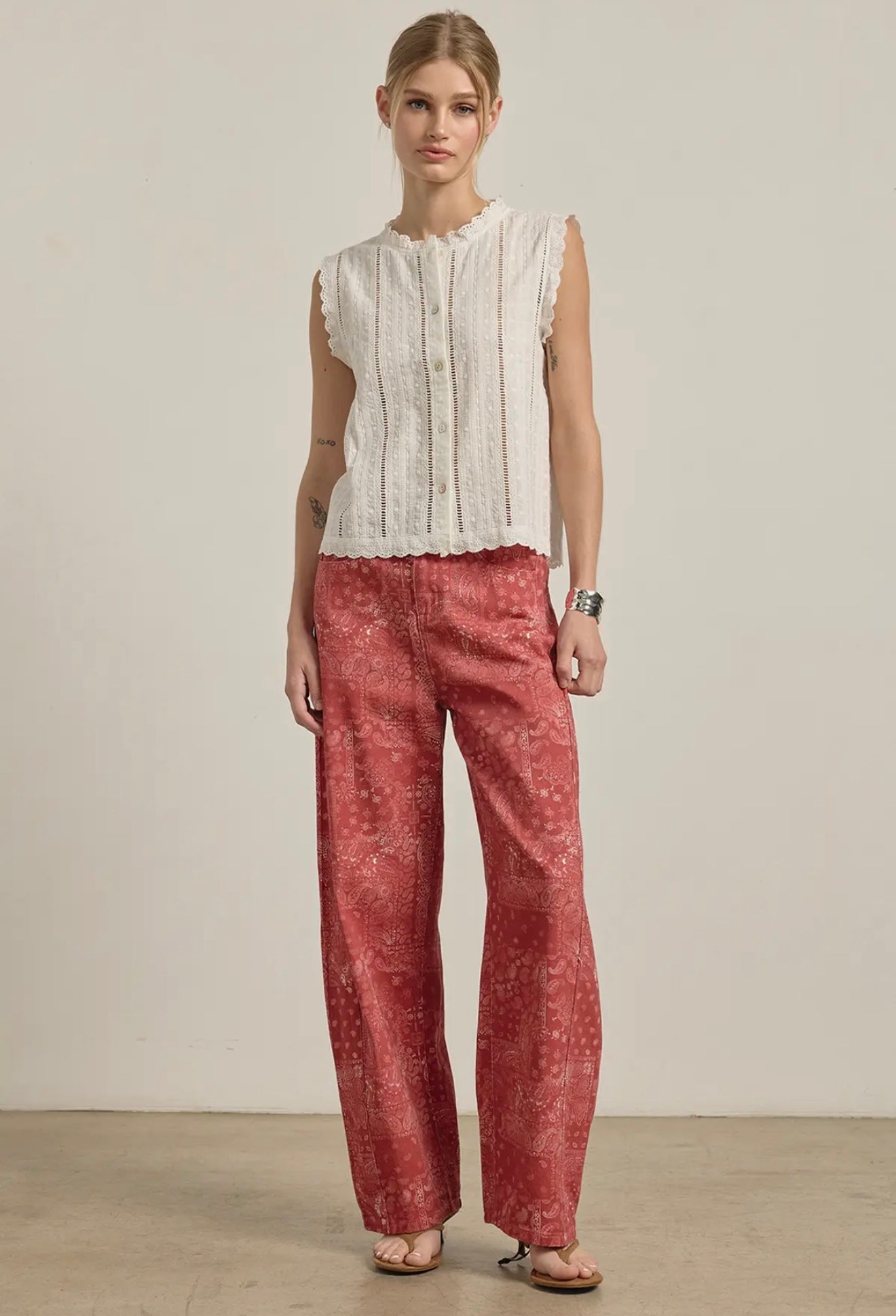 Bandana Wide Leg Pants