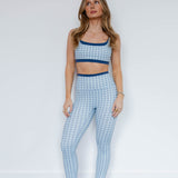 Blue Plaid Double Layer Bra