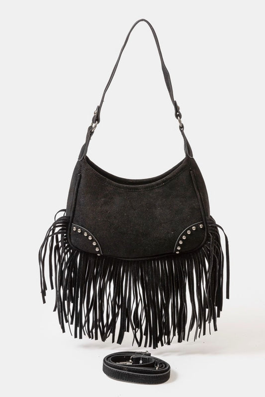 Fringe and Studs Handbag