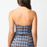 Monica Gingham Tube Top