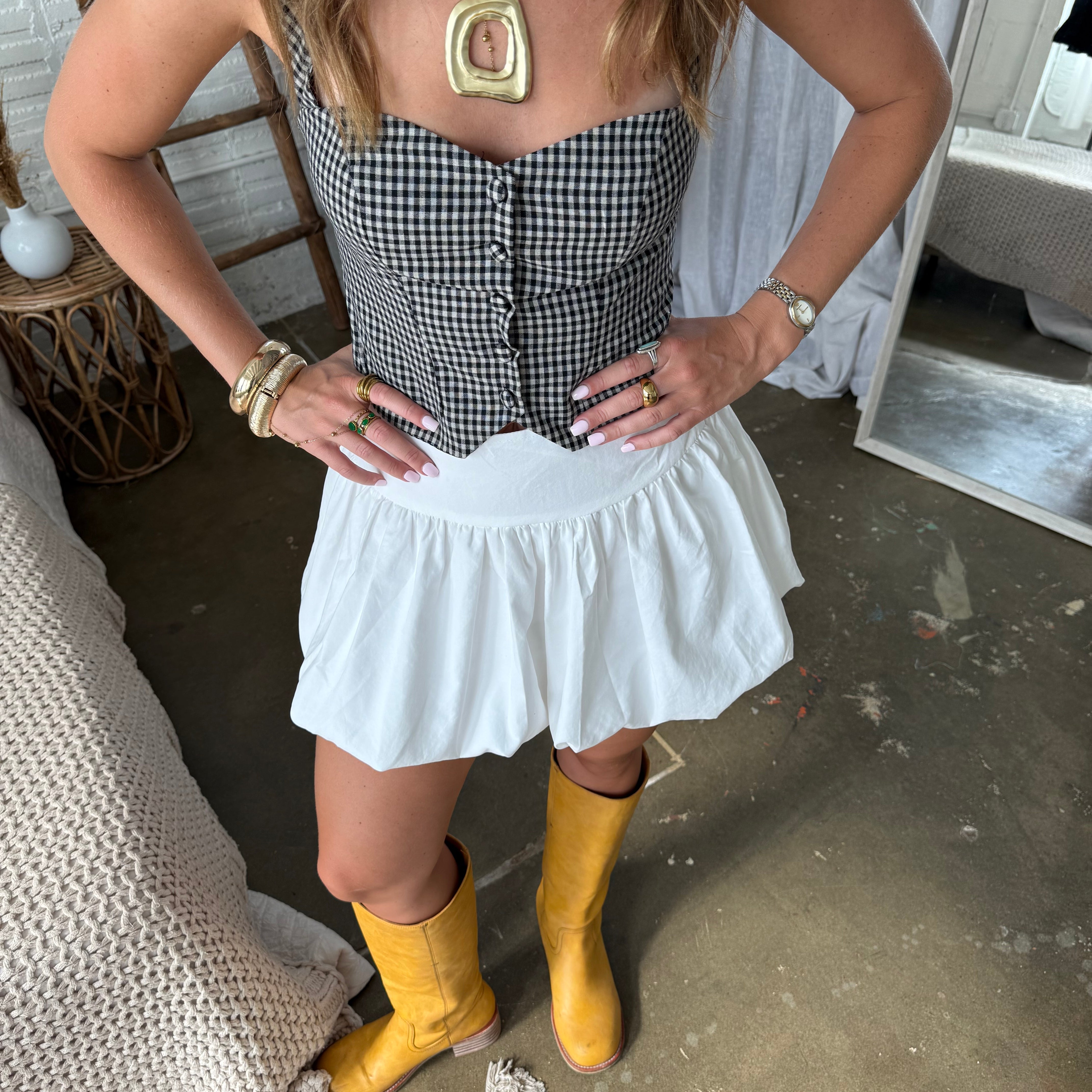 Nicole Checkered Top