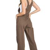 Brown Retro Denim Overalls