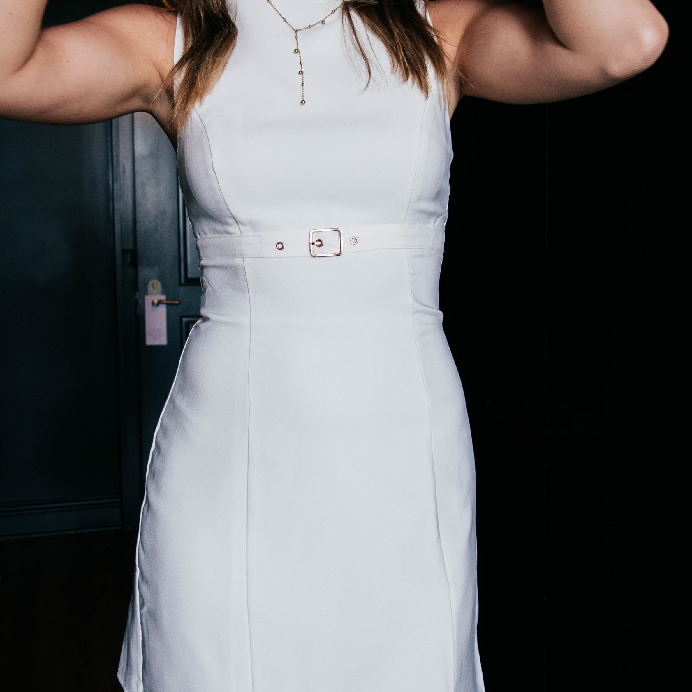 Sofia Buckle Mini Dress
