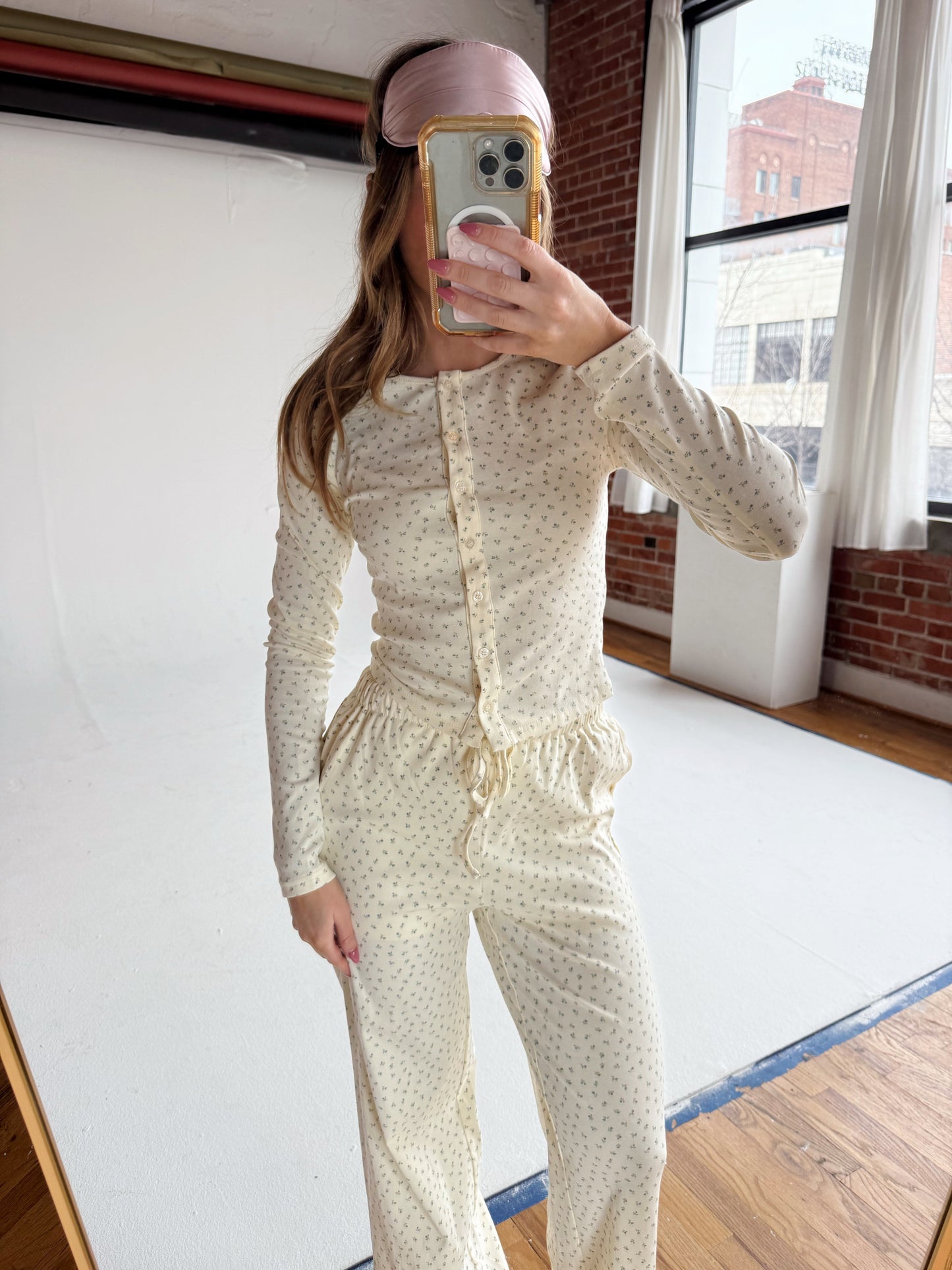 Floral Drawstring Pants