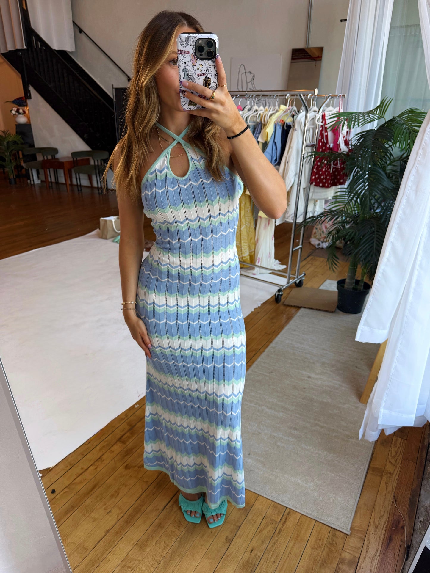 Chevron Maxi Dress