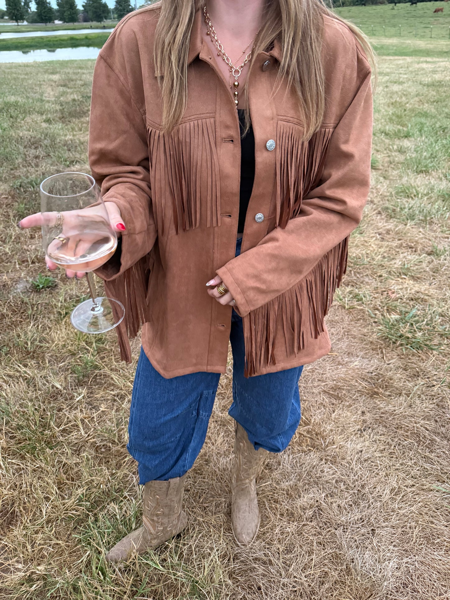 Suede Fringe Jacket