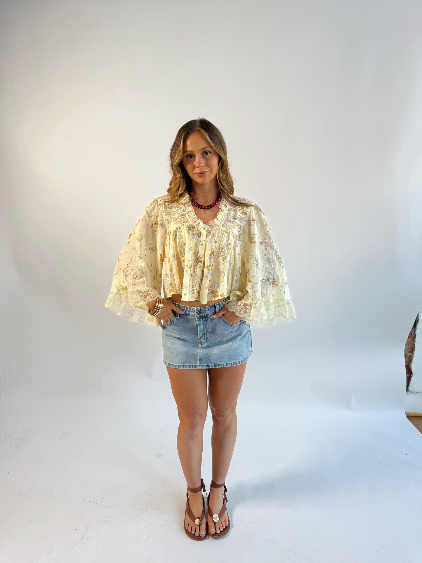 Yellow Floral Blouse