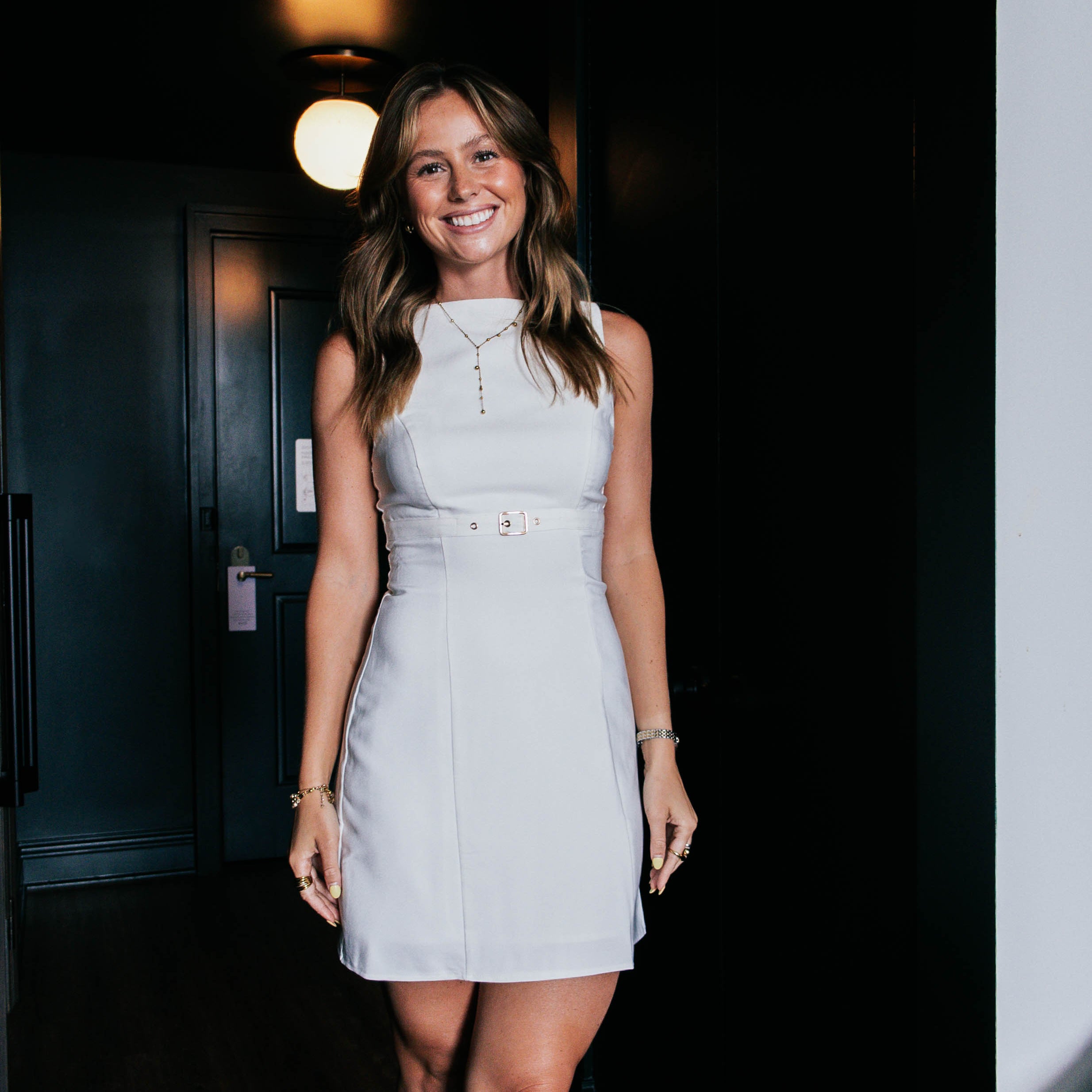 Sofia Buckle Mini Dress