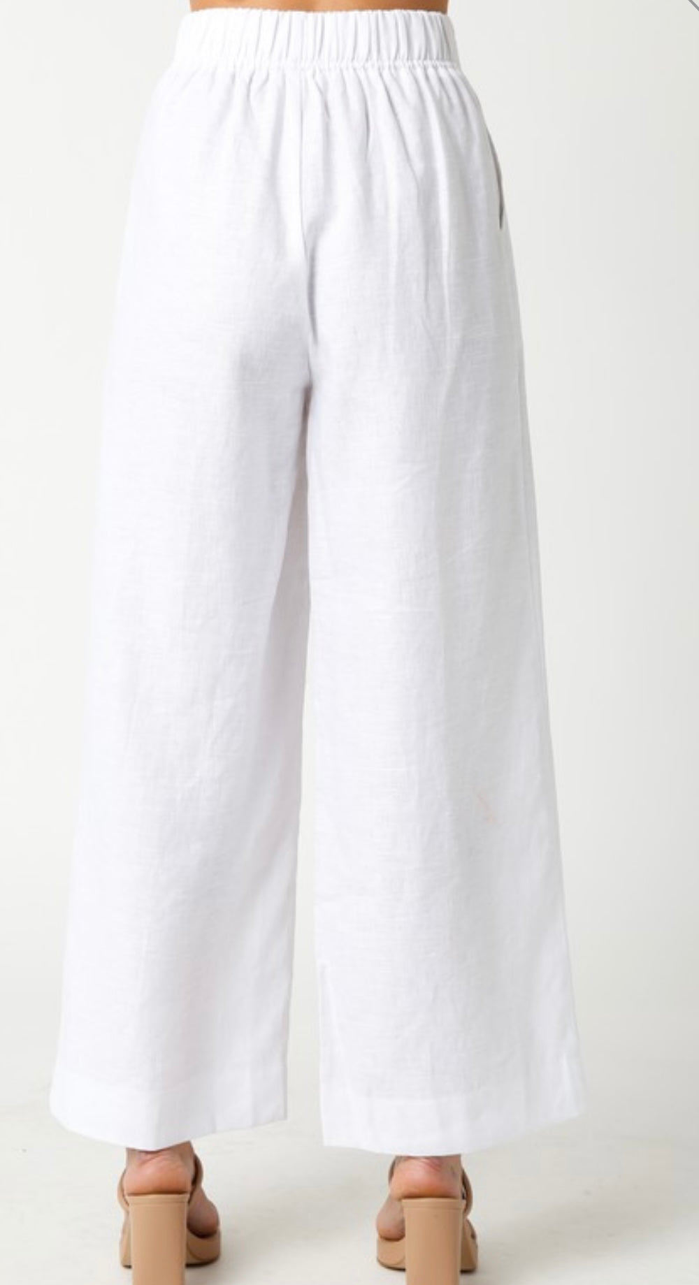 White Linen Pants