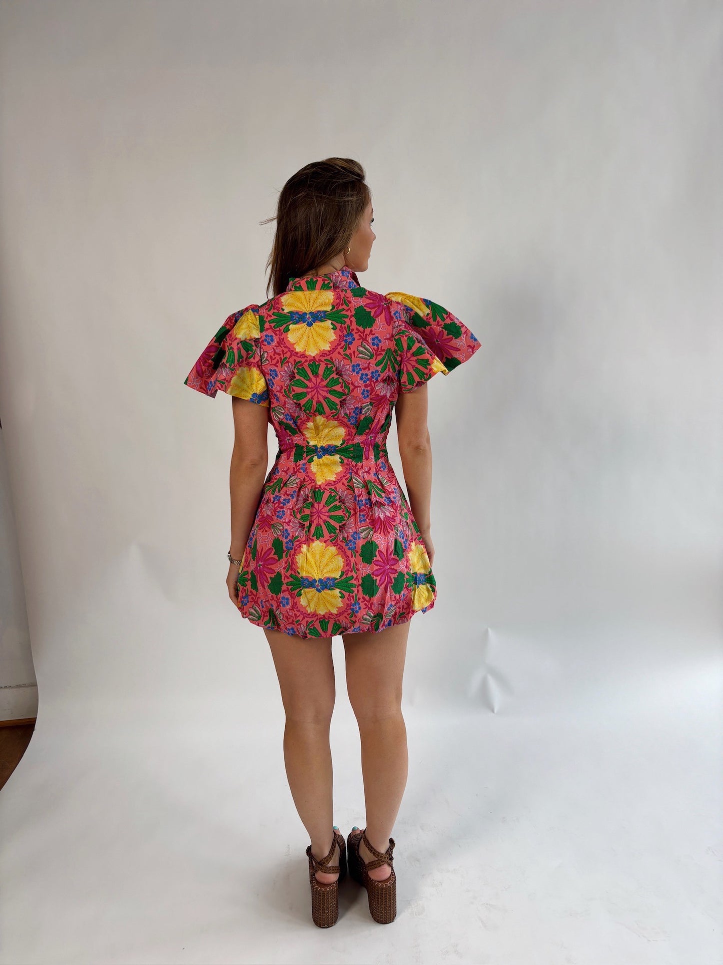 Spring Floral Puff Sleeve Mini