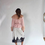 Chic Polka Dot Midi Skirt