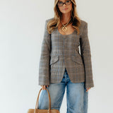 Mylie Gingham Jacket Top