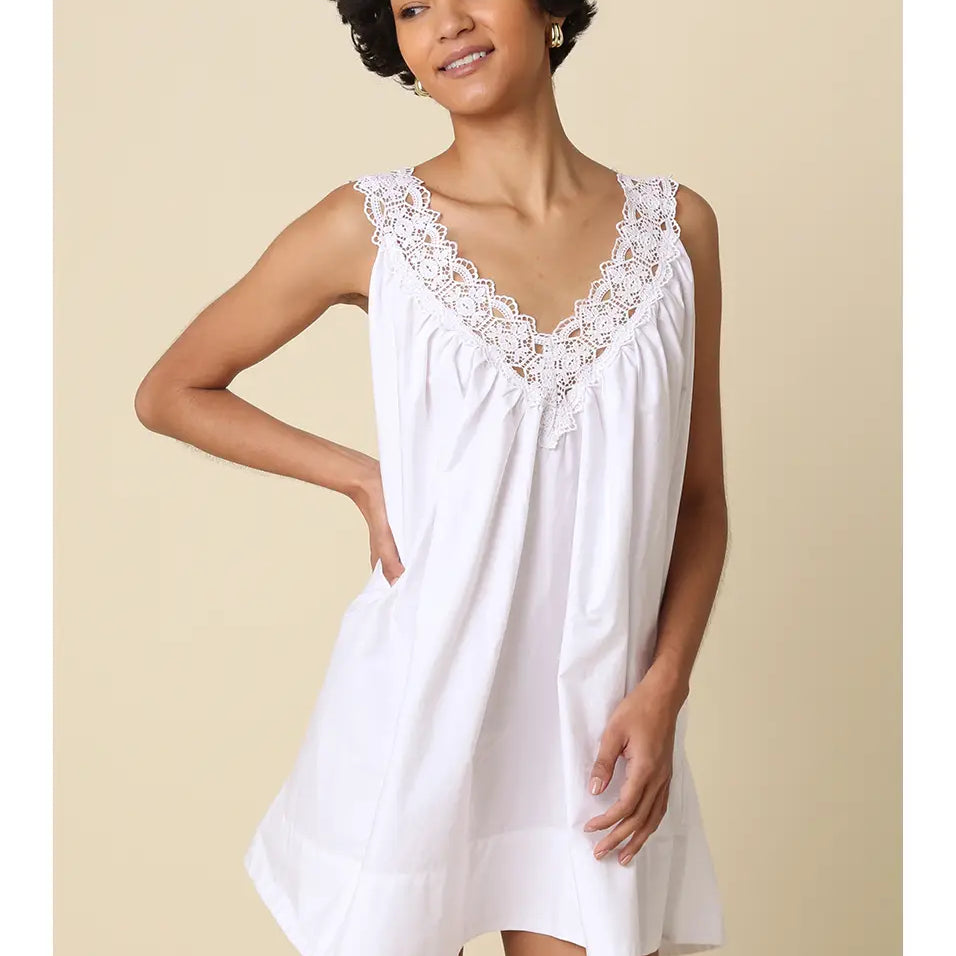 Sylvia Lace Trim Mini Dress